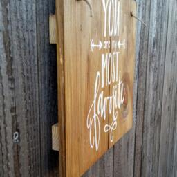 Handmade Wood Sign You Are My Most Favorite Wall Decor - thumbnail 3