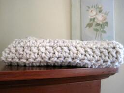 Chunky Knit Newborn Blanket Wheat Baby Posing Prop - 20x18