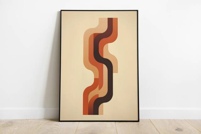 Crossing Lines Print - Abstract Wall Art in Different Sizes & Canvas - image 1