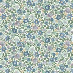Liberty Print Pendant Lampshade - Small Blue Flowers Decorative Gift Idea For Birthdays & Christmas Romantic Decoration - thumbnail 4
