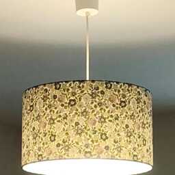 Liberty Print Pendant Lampshade - Small Blue Flowers Decorative Gift Idea For Birthdays & Christmas Romantic Decoration - thumbnail 3
