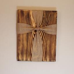Burlap Cross Wood Sign, Rustic Burlap Decor, Wall Art, Farmhouse Rural Home Christmas Clearance Art - thumbnail 3