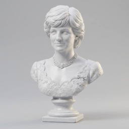 Princess Diana Bust - 20cm White Stone Effect Sculpture Of The People's - thumbnail 1
