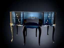Ornate French Style Vanity Vintage Louis Dressing Table