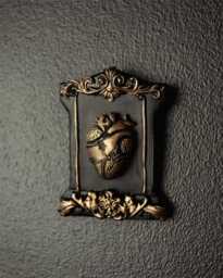 Mini Anatomical Heart in Tombstone/Gothic Wall Decor Dark Academia Gap Filler Handmade Goth Home Macabre Valentine's Oddity