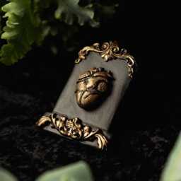 Mini Anatomical Heart in Tombstone/Gothic Wall Decor Dark Academia Gap Filler Handmade Goth Home Macabre Valentine's Oddity - thumbnail 2