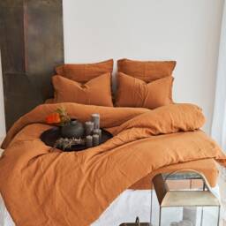 Pure Linen Duvet Cover King, Queen, Custom Sizes - thumbnail 3