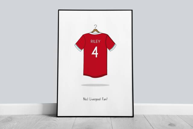 Football Shirt Print, Personalised Fan, Bedroom Prints, Print - image 1