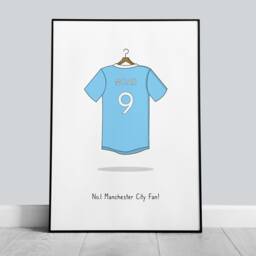 Football Shirt Print, Personalised Fan, Bedroom Prints, Print - thumbnail 3