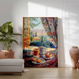 Islamic Food Poster, Coffee Arabic Decor, Palestine Persian Kitchen Afghan Art, Gift - thumbnail 2