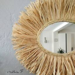 Raphia Oval Ethnic Mirror - thumbnail 3