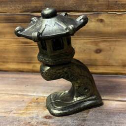 stone Garden Detailed Gold Small Japanese Pagoda Hand Cast Ornament Gift - thumbnail 2