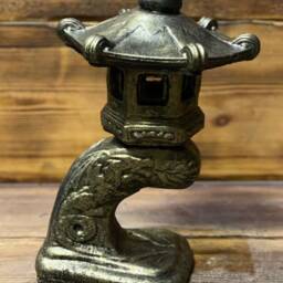 stone Garden Detailed Gold Small Japanese Pagoda Hand Cast Ornament Gift - thumbnail 3