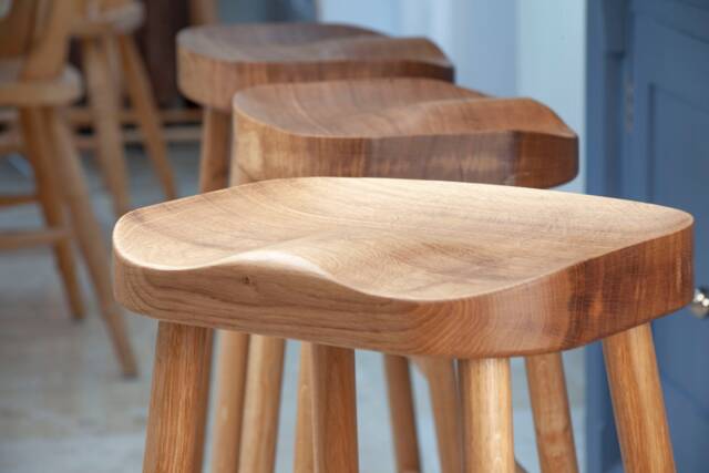 Classic Oak Stool/ Handmade To Any Height/ Solid Kitchen Island Bar Stool/2 Seat Sizes Available UK - image 1