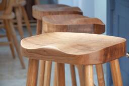 Classic Oak Stool/ Handmade To Any Height/ Solid Kitchen Island Bar Stool/2 Seat Sizes Available UK