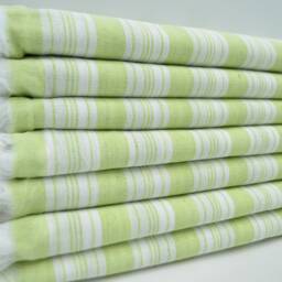 "Turkish Towel, Light Green Towel, Peshtemal Towel, Towels, Peshtemal Towel, Striped Towel, Bath Towel, 32""x65" - thumbnail 3