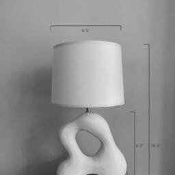 Contemporary Sculptural Table Lamp - Modern Ceramic Lighting - thumbnail 4