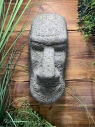 stone Garden Large Easter Island Head Moai Tiki Wall Hanger Plaque Ornament - thumbnail 1