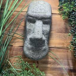 stone Garden Large Easter Island Head Moai Tiki Wall Hanger Plaque Ornament - thumbnail 4