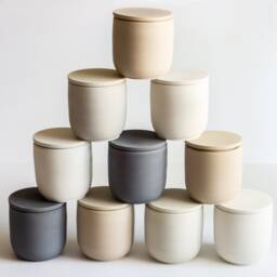 Amber & Suede Candle, Concrete Fall Autumn Man Candle For Him, Coconut Wax - thumbnail 4