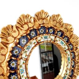 "Peruvian Mirrors ""Dark Blue Shell 40cm" - thumbnail 2