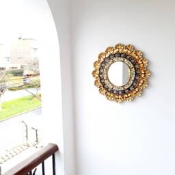 "Peruvian Mirrors ""Dark Blue Shell 40cm" - thumbnail 3