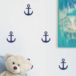 Anchors - Vinyl Wall Decals Peel & Stick Wallpaper Alternative Nautical Ocean Sea Boat Ship Boys Girls Baby Nursery Kids Room D??cor - thumbnail 3