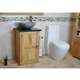 Cloakroom Bathroom Vanity Unit Cabinet Oak Quartz Marble Stone Wash Basin 309Bqsbc