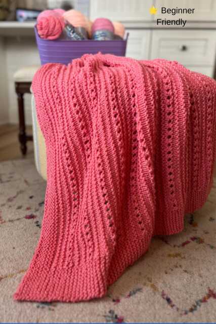 Cuddly Soft Baby Blanket Knitting Pattern - Beginner Level Knit PDF - Worsted Weight - image 1