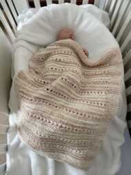 Cuddly Soft Baby Blanket Knit Pattern - Easy Knitting - thumbnail 1