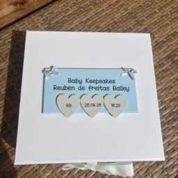 Personalised Baby Keepsake Box, Photo Frame With 6x4 Print Newborn Gift - thumbnail 3
