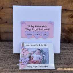 Personalised Baby Keepsake Box, Photo Frame With 6x4 Print Newborn Gift - thumbnail 2
