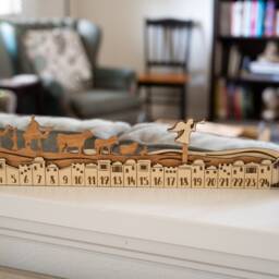 Nativity Advent Calendar, Scene, Christmas Mantle Decor, Countdown, Religious Set - thumbnail 4