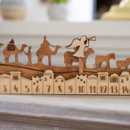 Nativity Advent Calendar, Scene, Christmas Mantle Decor, Countdown, Religious Set - thumbnail 3