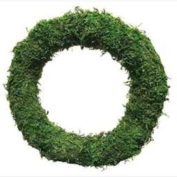 5 X 10 Inch Padded Moss Effect Wreath Ring Christmas Decoration With Integral Wire - thumbnail 2