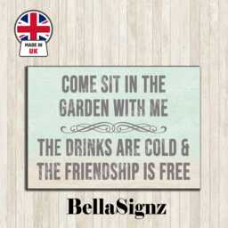 Garden Friendship Sign Funny Novelty Alcohol Decor - thumbnail 2