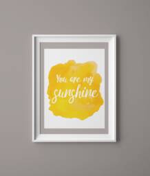 You Are My Sunshine Art Print, Digital Download, Nursery Decor, Wall Art, Printable, Decor - thumbnail 1