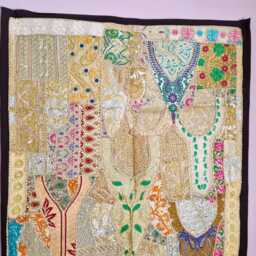 Large Handcrafted Wall Hanging 100x150cm. Vintage Home Indian Style - thumbnail 3