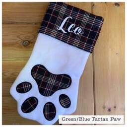 Personalised Pet Christmas Stocking - Dog Stocking Christmas Paw Print Eve - thumbnail 3