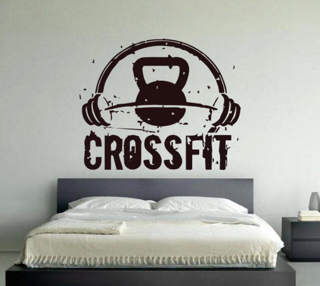 Sport Wall Decals Vinyl Home Art Decor Sticker Health Decal Mural Crossfit 1002 - image 1