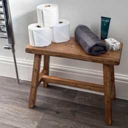 Bothy Rustic Milking Stool/Solid Wood Accent Table - thumbnail 3