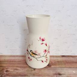 Bird & Flowers Vase, Vintage Style Gifts, Flower Pretty Vase - thumbnail 2