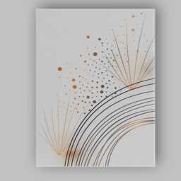 Minimalist Abstract Arc Line Burst Geometric Canvas Wall Art Print Decor Picture Ready To Hang - thumbnail 1