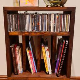 Reclaimed Wood Vinyl Record Cabinet Rustic Industrial Hairpin Leg Storage - thumbnail 3