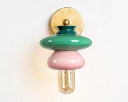 Reading Lamp Colourful Bedside Lamp, Ceramic Wall Sconce Light Fixture