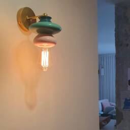 Reading Lamp Colourful Bedside Lamp, Ceramic Wall Sconce Light Fixture - thumbnail 2