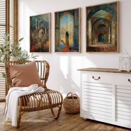 Set Of 3 Tehran Posters, Iranian Travel Prints, Art, Islamic Wall Decor, Muslim Gift, Gift - thumbnail 3