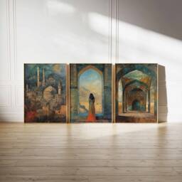 Set Of 3 Tehran Posters, Iranian Travel Prints, Art, Islamic Wall Decor, Muslim Gift, Gift - thumbnail 2
