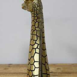 Medium Gold & Black Giraffe Bust Sculpture - thumbnail 2