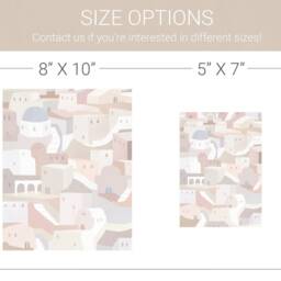 City Art Print - Boho Wall Art, Neutral Kids Room Apartment Decor, Nursery - thumbnail 2